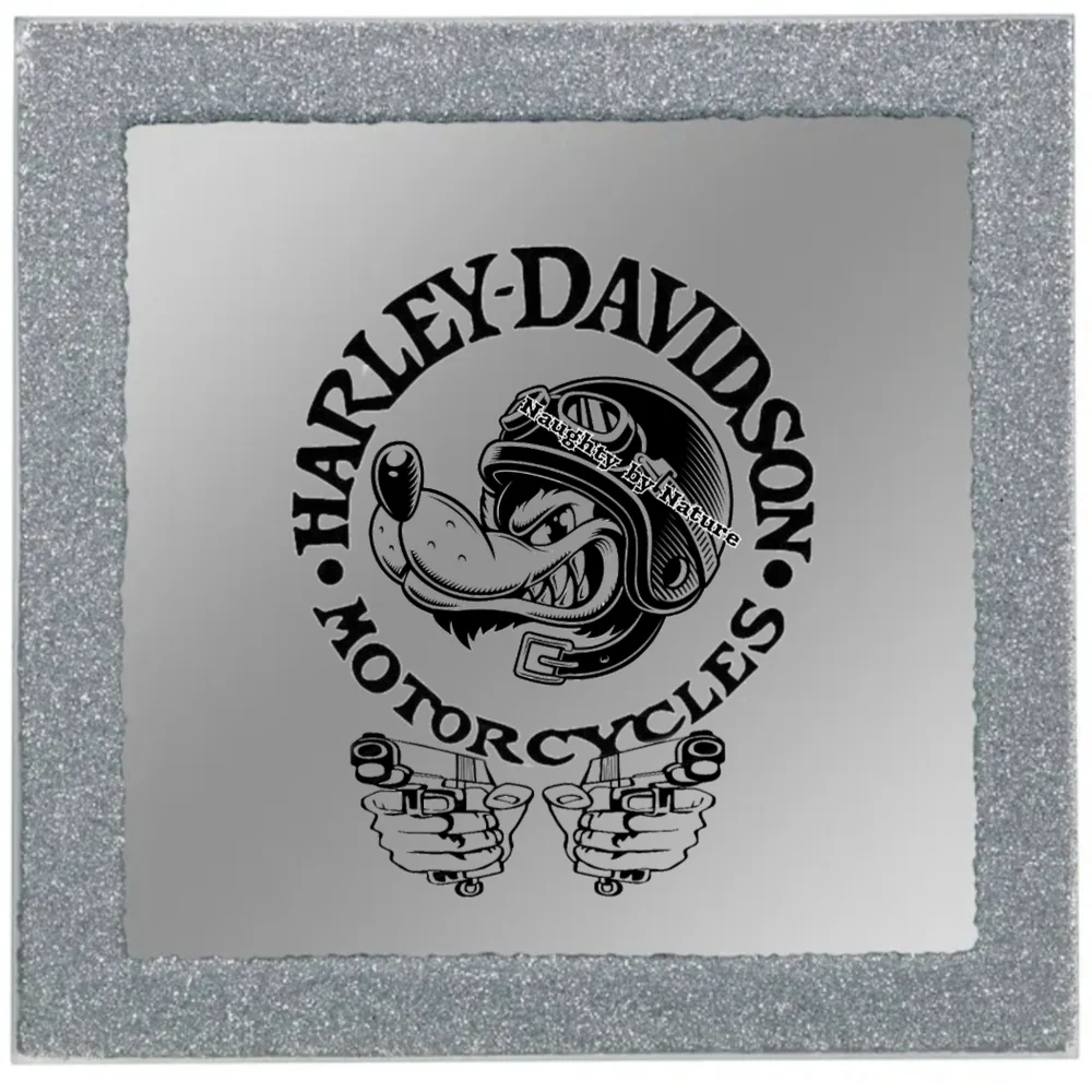 Harley-Davidson Gray Mirror Wall Decor